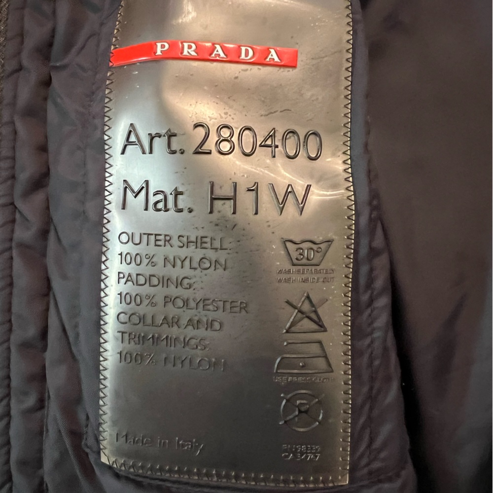 πHPπ PRADA Black Nylon Double Zip Jacket - Size 40/Small - Picture 15 of 15
